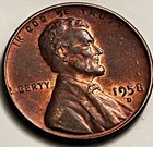 1958-D Lincoln Wheat Cent Denver Last Year BU Red Final Series Issue BN1899