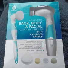 Pursonic Advanced Back, Body, & Facial Cleansing Brush with Extended Handle