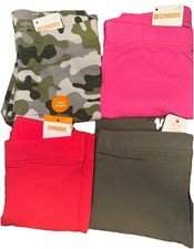 Gymboree  Outlet Girl Sz 4 Leggings  Capri Pants Red Pink Olive Camo 4pr New