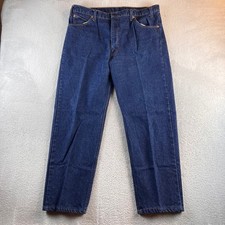 VTG 80's Levis 505 Orange Tab Jeans Mens 40x32 USA Made Dark Wash Indigo Denim