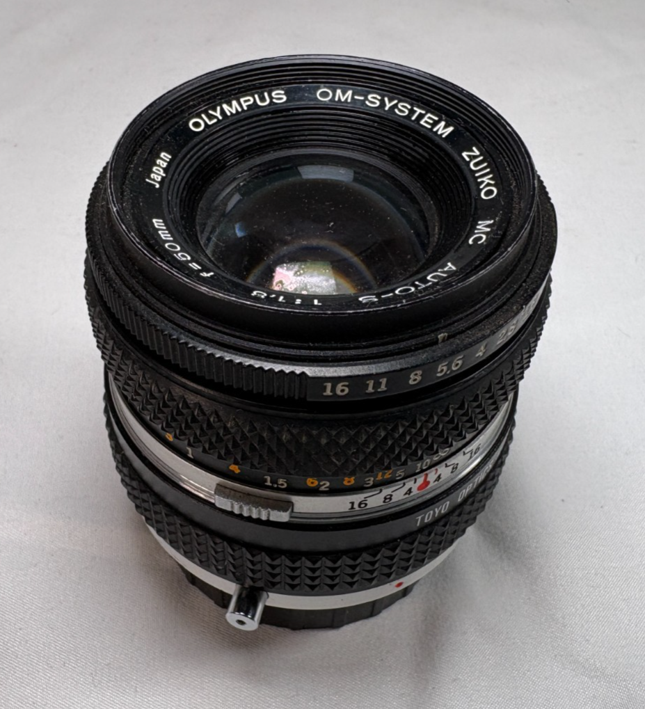 Olympus OM-System Zuiko MC Auto-S 50mm F/1.8 Peone Lens Japan
