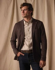 Normal Brand Stretch Knit Blazer Brown Size Medium $179 MSRP