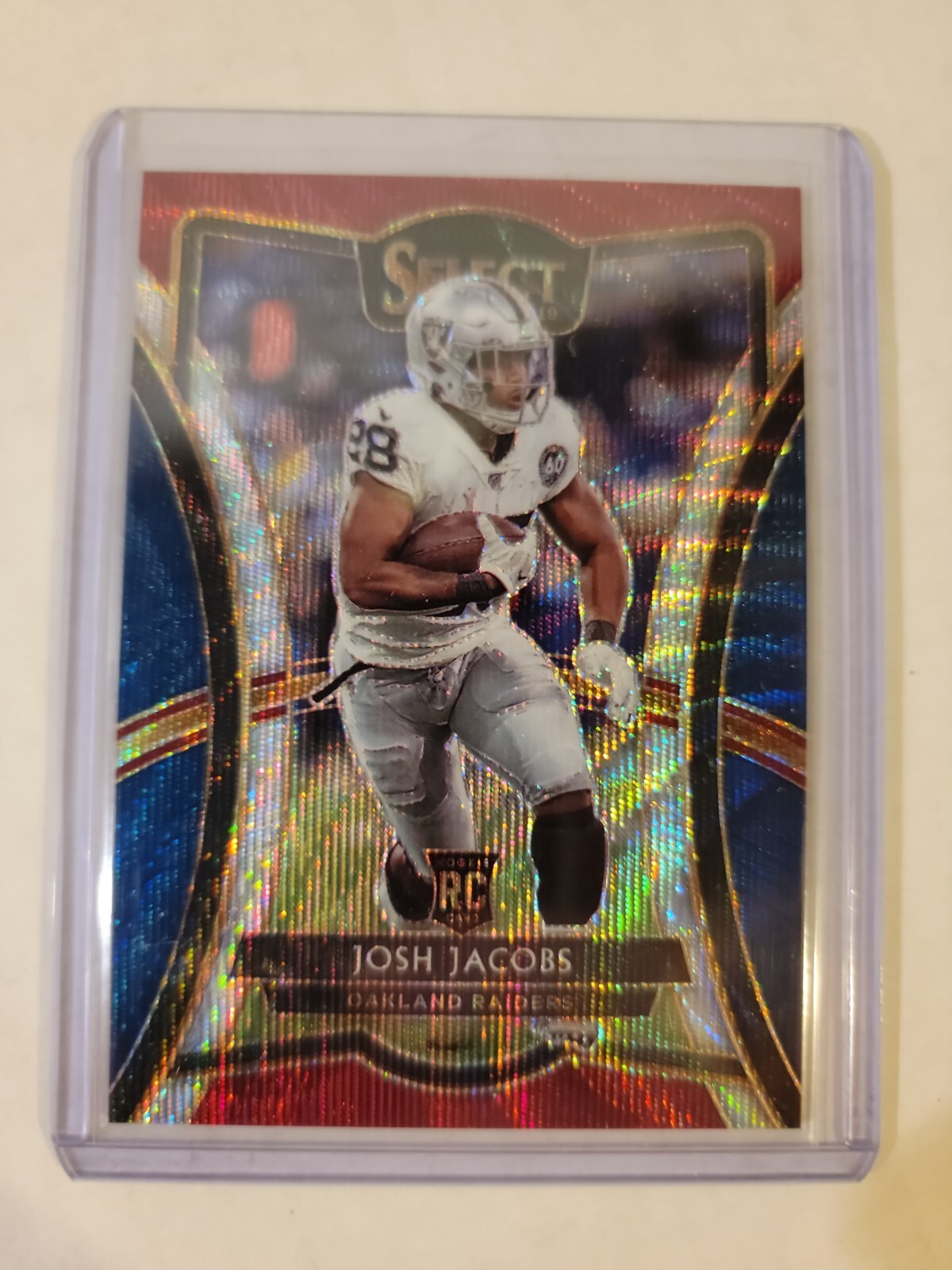 2019 Panini Select Premier Level Tri-Color Prizm /199 Josh Jacobs #151 Rookie RC