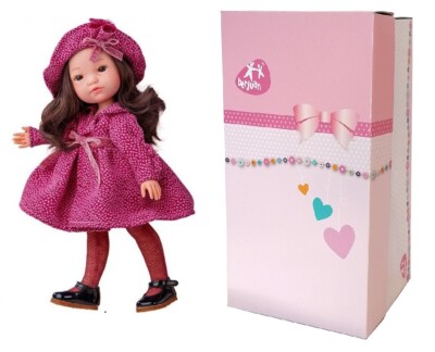 Puppe Fashion 35cm Boutique Haarglättung Haselnuss Box Original BERJUAN