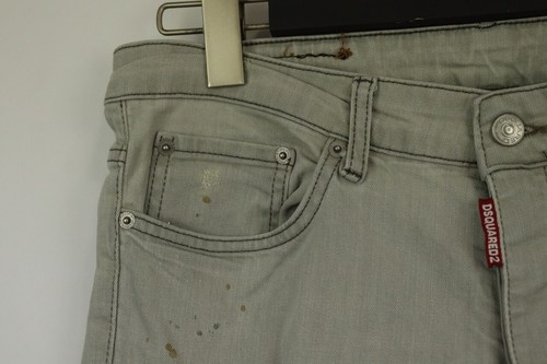 DSQUARED 2 Gray Wash Denim Skinny Fit Distressed Jeans Size 46 - Picture 10 of 24