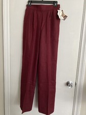 Miss Pendleton Women  s Pants Size 8 Burgundy Maroon Lined Wool Vintage New  297