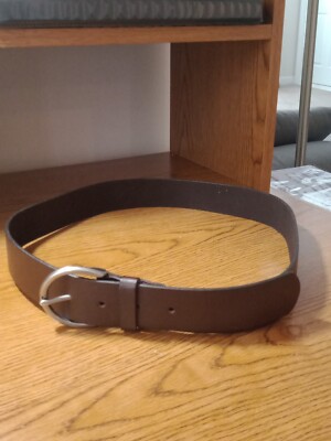 GAP Womens Cognac Brown Leather Wide Waist Cinch Belt Medium 592143-00-1 Q3/08 GAP Wide Brown Genuine Leather Belt - Women main image 2