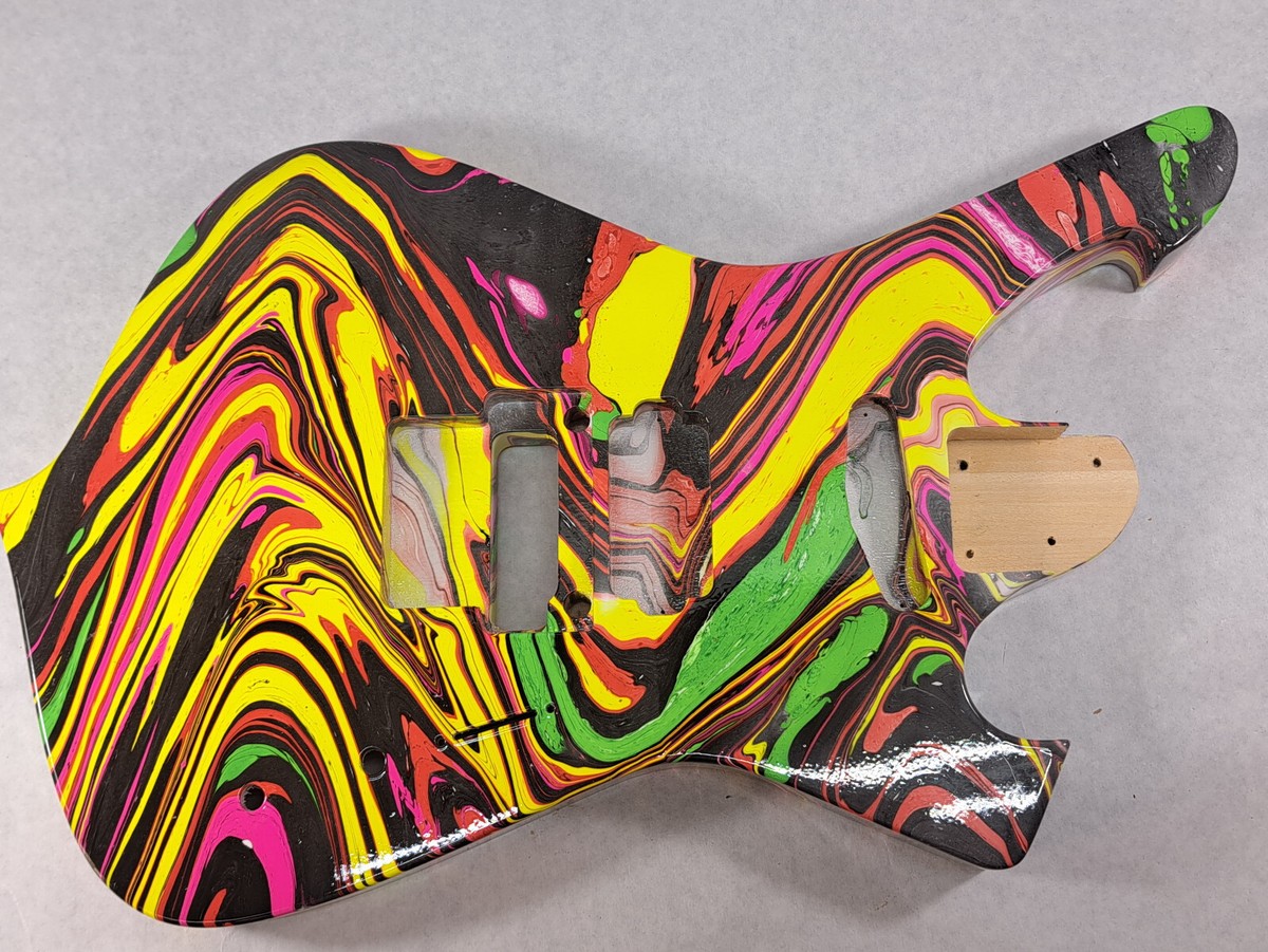 オーダーペイント　NAシスターズ Swirled Basswood Fireman HxS guitar body fits Ibanez (tm) 6 string