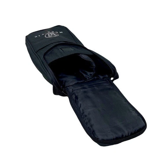 Estuche de transporte doble botella de lona negra Mona.Vie. Foto 3 de 4