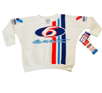 NWT Vintage 1998 Mark Martin #6 Valvoline NASCAR Toddler SZ 4T White Sweatshirt