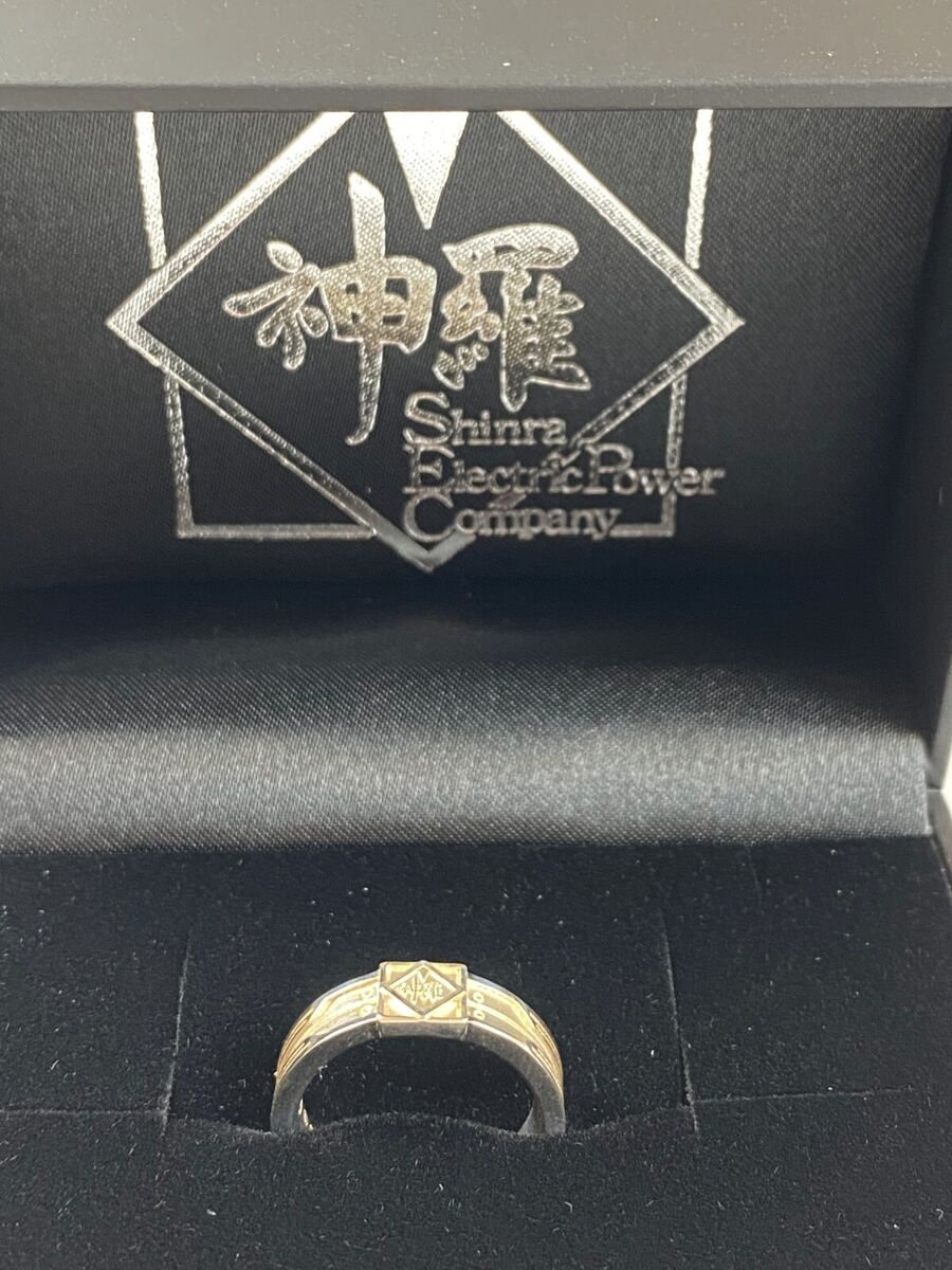 Final Fantasy VII Silver Ring Shinra Materia Type A (Green + Final Fantasy VII Silver Ring Shinra Materia Type A (Green +