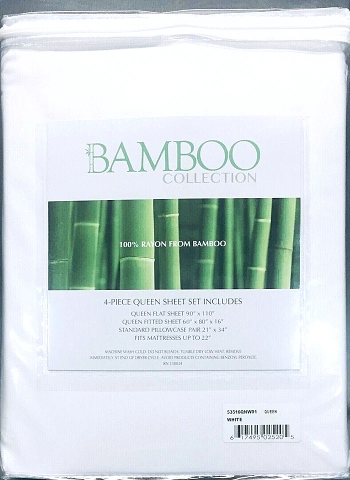 Juego de sábanas White Queen Cool Bamboo Twill X-DEEP Caro Home Environment Parent Co Foto 3 de 4