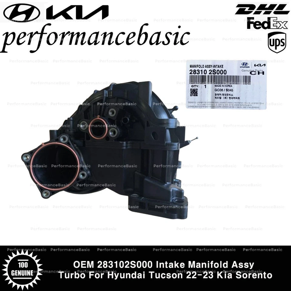 Conjunto de colector de admisión turbo OEM 283102S000 para Hyundai Tucson 22-23 Kia Sorento Foto 3 de 3