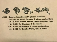 American Flyer Parts - Screw Assortment - 50 pieces #285