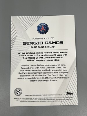 Sergio Ramos 2021-22 Topps UEFA Champions League ⚽️ Summer
