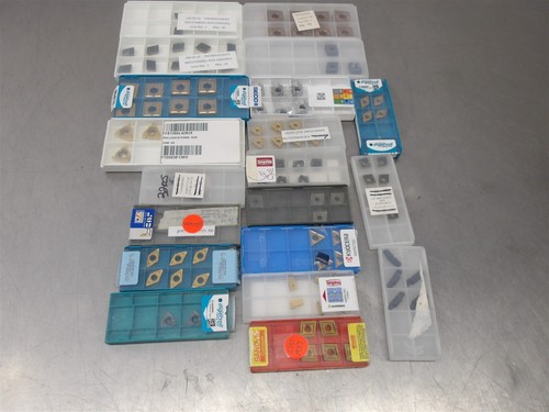 Lot Of 108 NEW! Assorted Carbide Insert -Various Size/Type/Brand (As Shown)