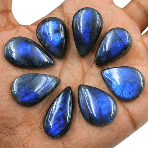 8 pz labradorite naturale blu flash da collezione alta qualità cristallo gioielli - Foto 11 di 12