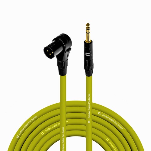 Rechter Winkel 3-Pin XLR Stecker auf 1/4" TRS Balanced Stereo Kabel benutzerdefinierte Länge Farbe - Bild 16 von 19
