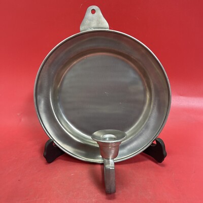 Vintage NANTUCKET Pewter Candle Wall Sconce -Hand Wrought 10'' diameter