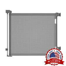 Puerta retráctil para bebés, 33" de alto, se extiende hasta 55" de ancho NUEVO..
