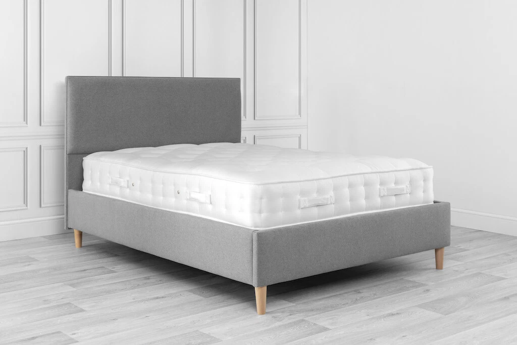 King gray upholstered bed outlet