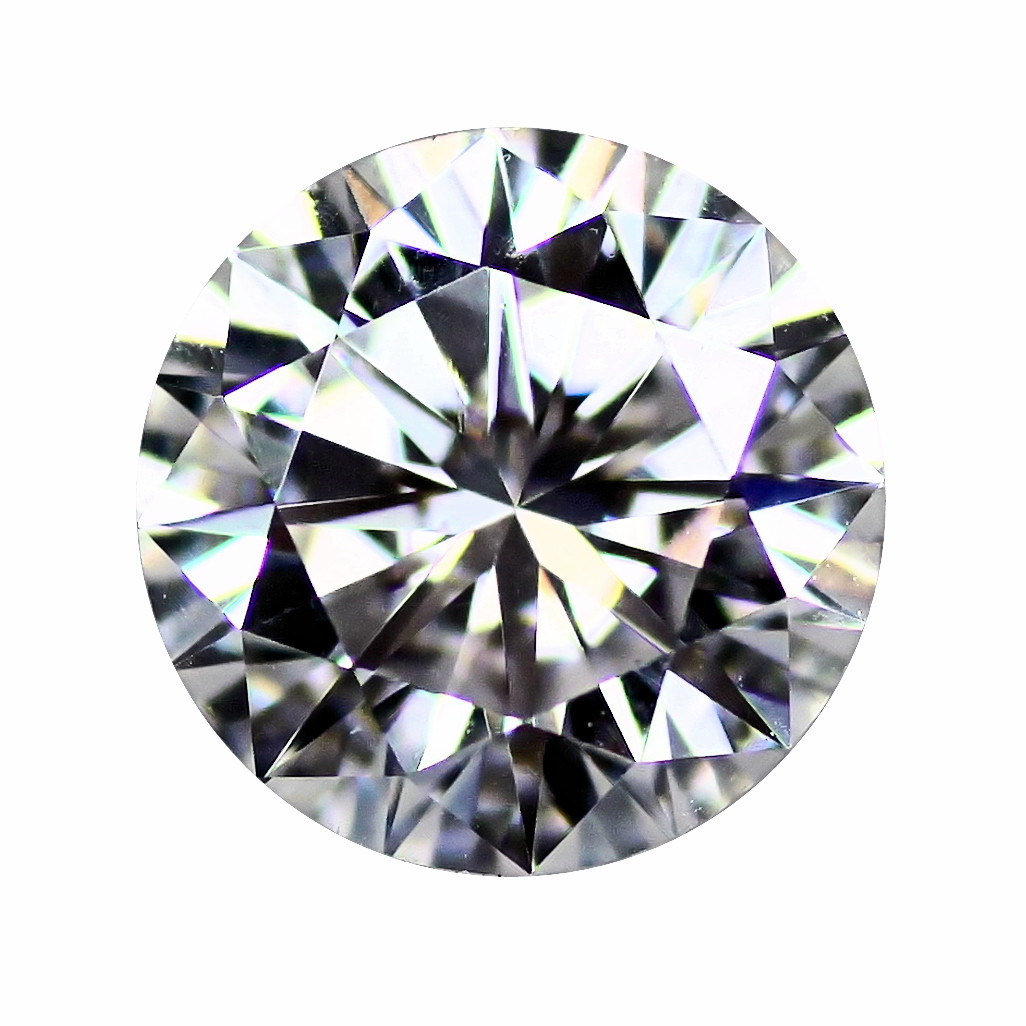 Loose Moissanite Gemstones Round Brilliant Cut, Hearts and Arrows, VVS1