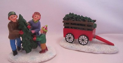 St. Nicholas Square Collection Accessories Family Chopping Down the Tree NEW