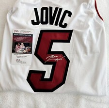Nikola Jovic Signed Miami Heat Jersey Size L In Person JSA CERTIFIED 