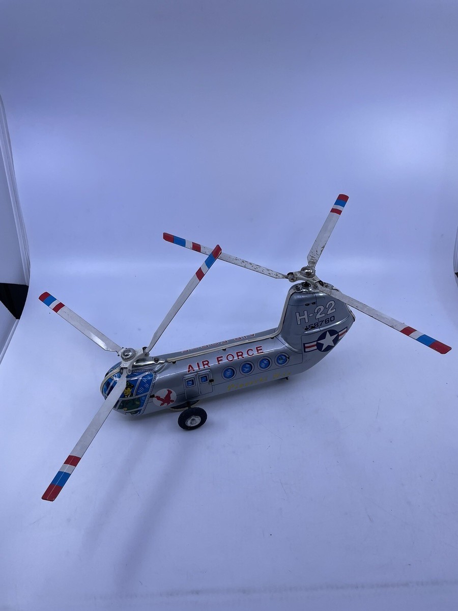Vintage Piasecki H-22 US Air Force Transport Helicopter Tin Toy
