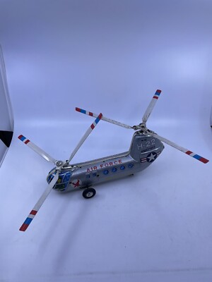 ✨️希少ブリキHAJI 電動　AIR TAXI HELICOPTER 動作品 Vintage Piasecki H-22 US Air Force Transport Helicopter Tin Toy