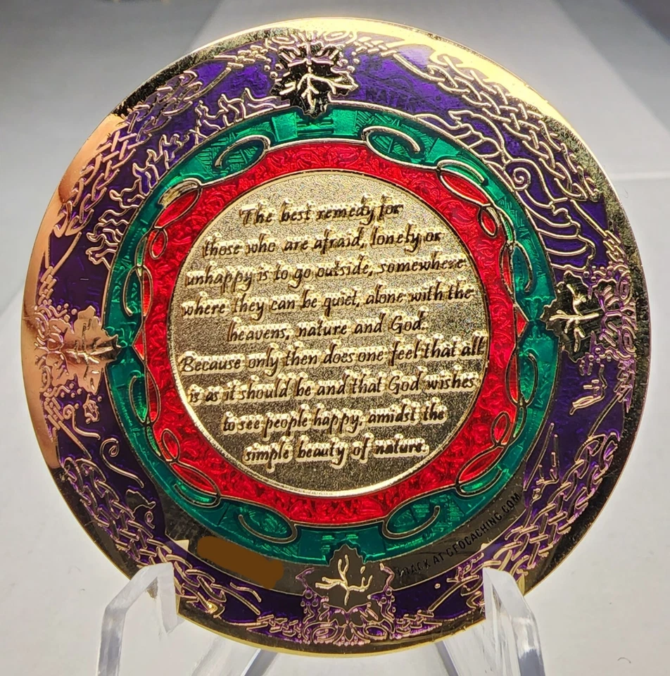 Tranquility - Polished Gold Finish - New Unactivated Geocoin - Image 2 of 4