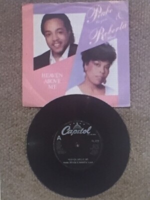 Peabo Bryson and Roberta Flack 7'' Record 'Heaven Above Me' **EXCELLENT**