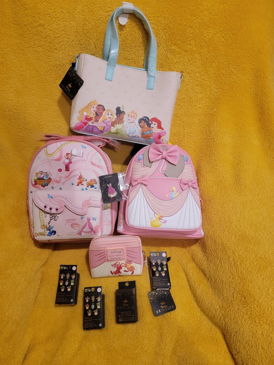 Loungefly Disney Cinderella Pink Bundle Cinderella 75th Anniversary Pink Bow Gown Cosplay Mini Backpack main image 2