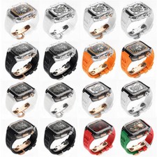 For Apple Apple Ultra 2 9 8 7 Premium Transparent PC Mod Kit Case Silicone Strap