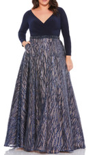 MAC DUGGAL Long Sleeve Sequin Ballgown (size 18)