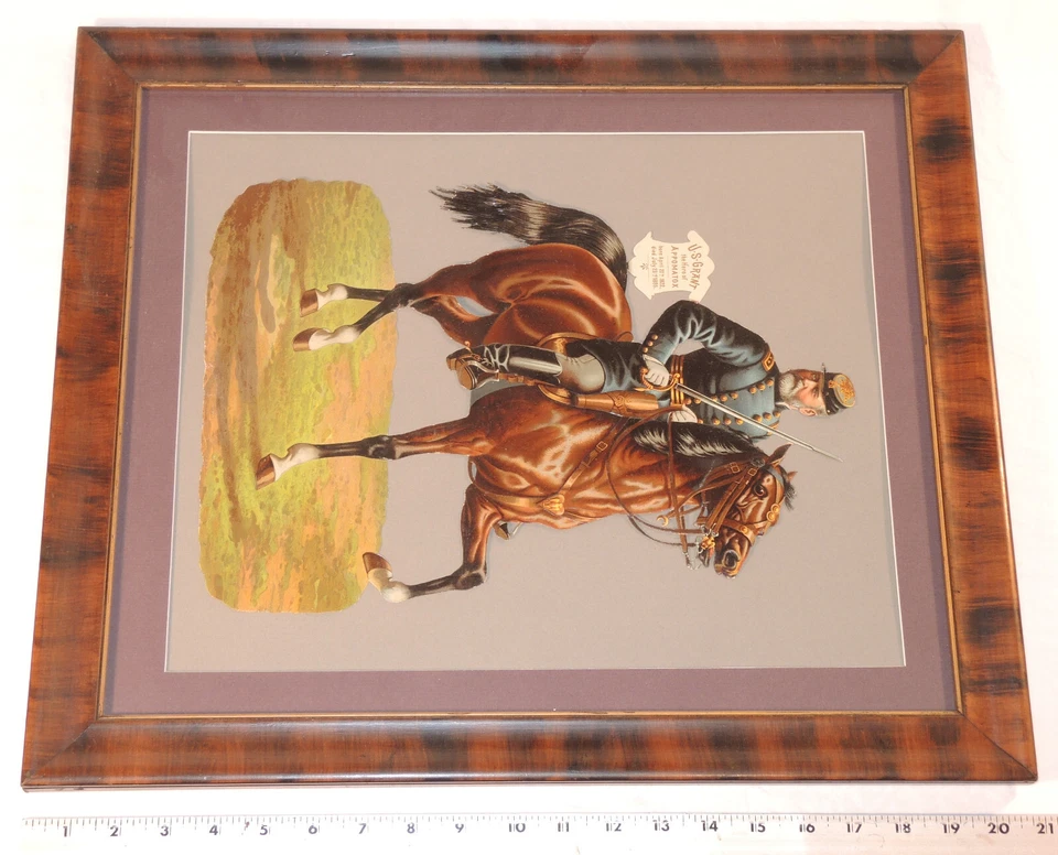 1885 Raphael Tuck & Sons Gen. Ulysses S. Grant Большая Викторианская Высечка Гражданская война - Изображение 3 из 4