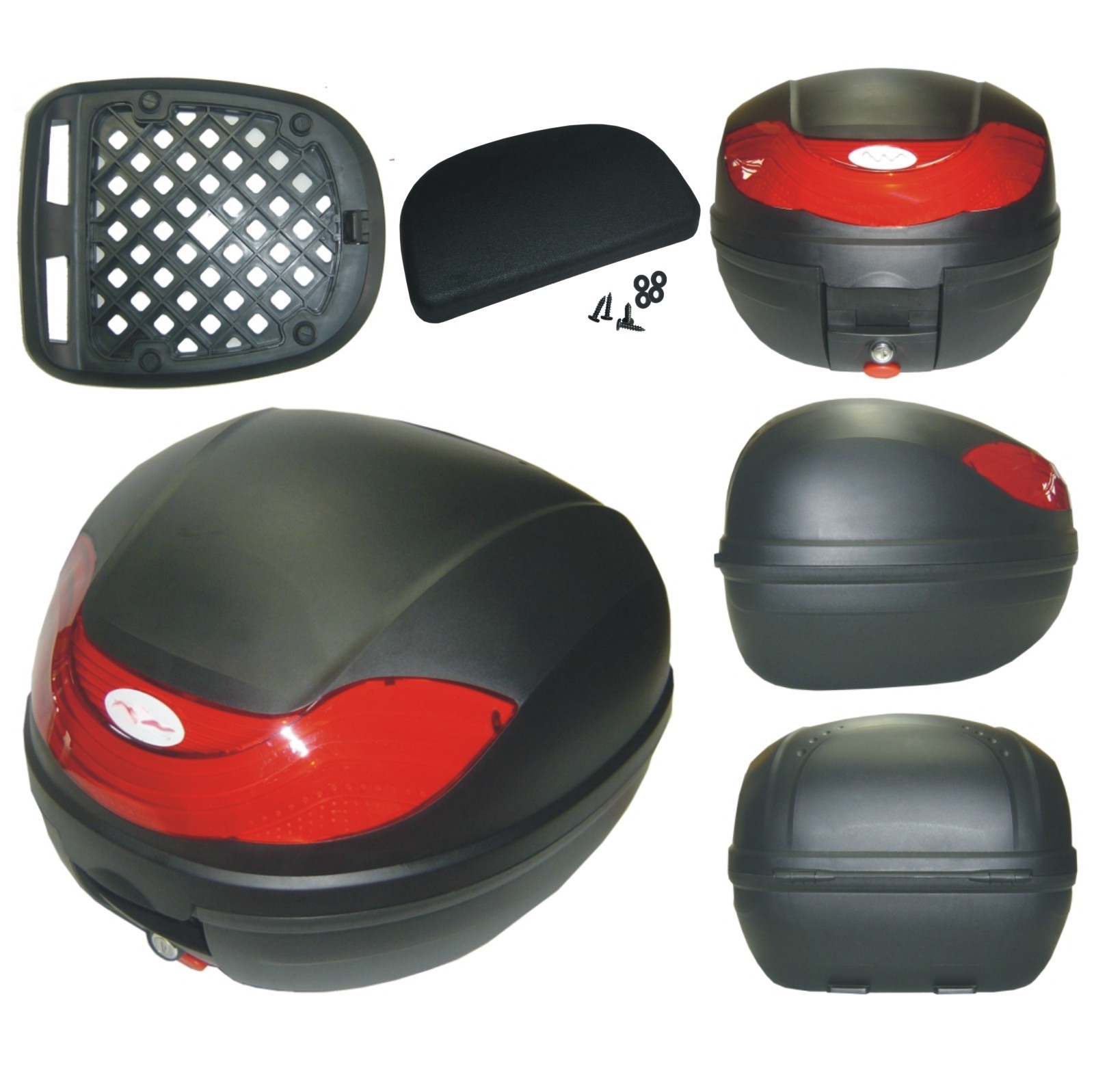 Motorbike Scooter  TOP CASE LUGGAGE UNIVERSAL 30 Lt backrest Pad-Soft