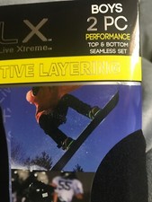 New LX Live Xtreme Boys Sz M 8/10 Performance Warm Active Layering 2 PC