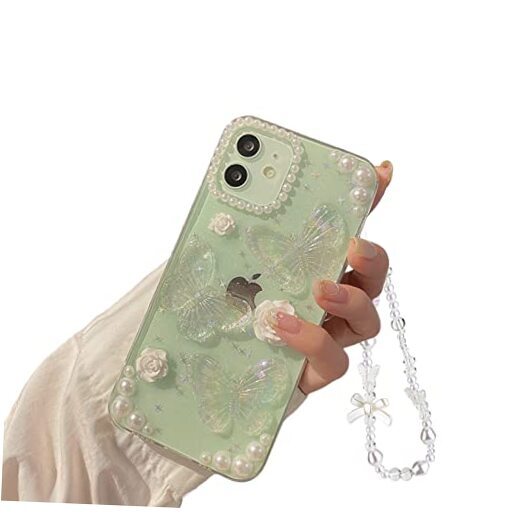 Compatible with 3D Butterfly Floral Clear with Design Aesthetic iPhone 11
