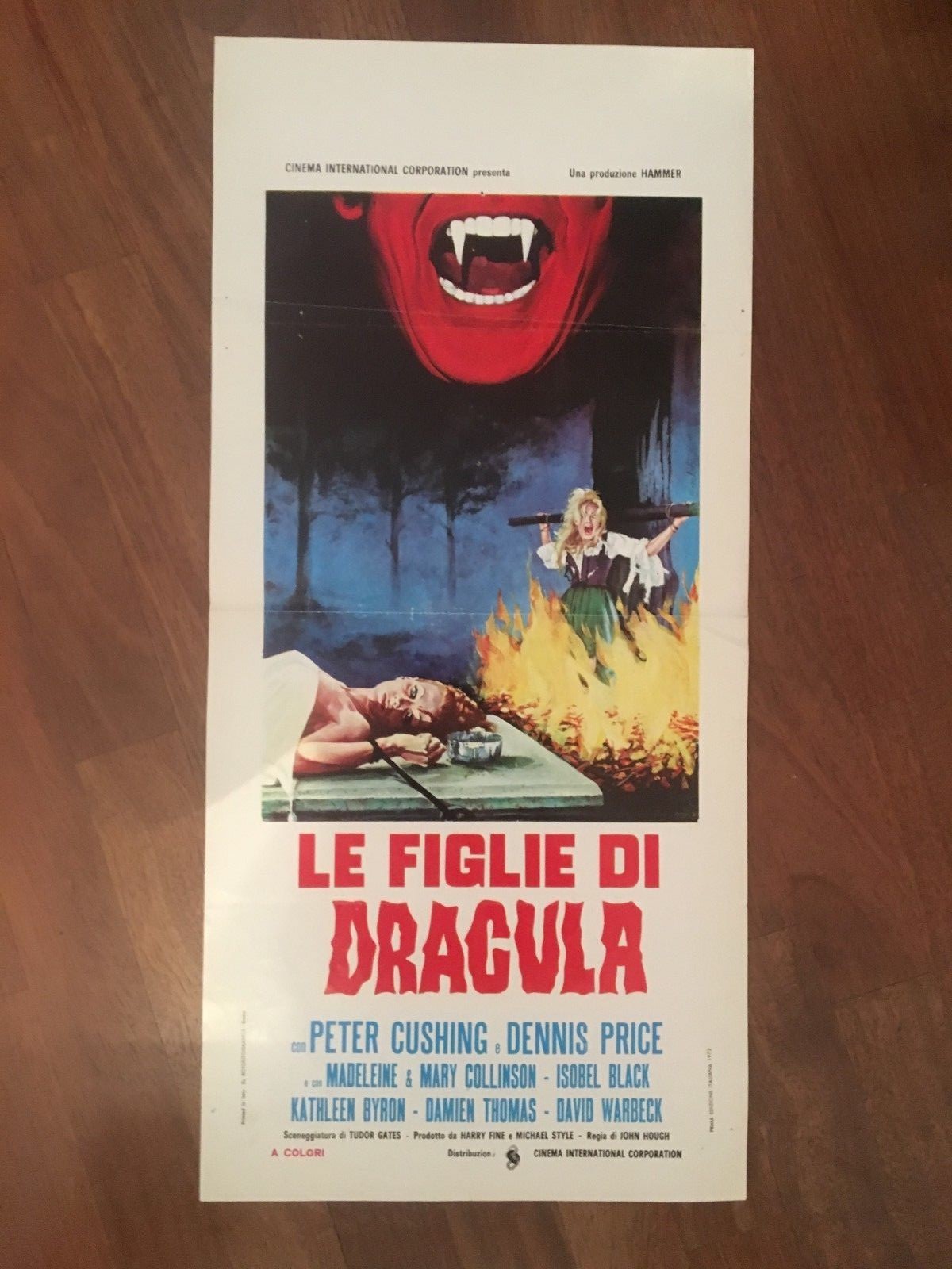 Locandina originale film Le figlie di Dracula (1972) - Regia di John Hough
