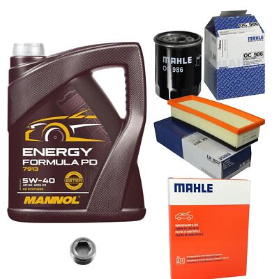MAHLE Inspektionspaket 5 L MANNOL Formula 5W-40 für Fiat 500 1.2 Lancia Ypsilon