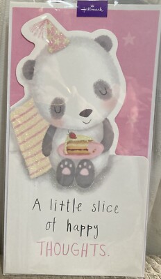Geburtstagskarte für Sie ''Ein kleines Stück glücklicher Gedanken'' 23 cm x 12 cm, innen leer