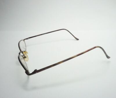 Modo Titanium SBR Eyeglasses Frame Brown Rhinestones 48-19-140 Japan oval