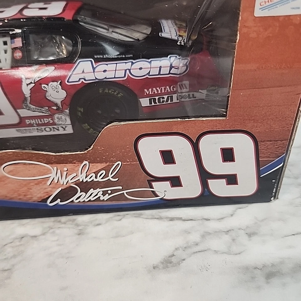 Winner's Circle Michael Waltrip 1/18 Scale #99 Aaron's 2004 Monte Carlo NOS - Image 4 of 4