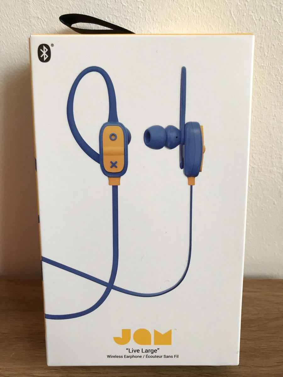 JAM Live Large Wireless Bluetooth Earphones Hands Free calling 7 hrs PT Blue