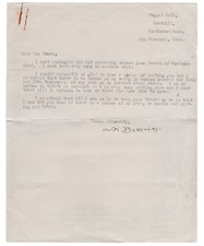 William Beveridge Signed Letter 1945 / Autographed Economist Reformer Welfare