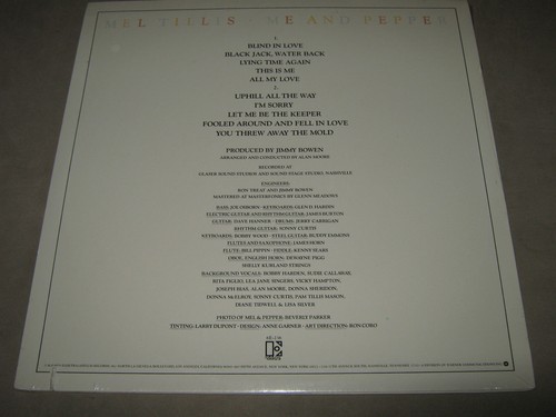 MEL TILLIS Me & and Pepper MINTY ORIGINAL SEALED New Vinyl LP 1979 6E-236 co - Picture 3 of 4