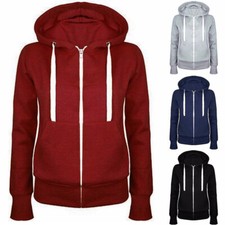 Athletic Women's Hoodie Full Zip Hooded Sweatshirt Casual Hoodies Jacket Outwear