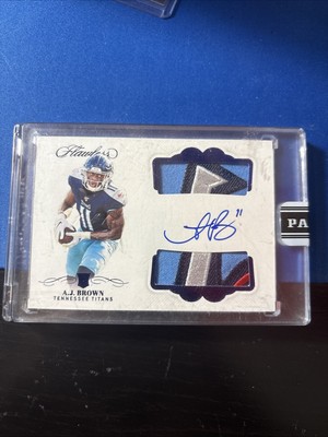 2019 Panini Flawless A.J. Brown Rookie Patch Auto Silver 2021 Black Box 1/1