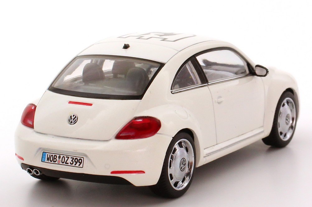 Miniature VW New Beetle 2011 blanche 1:43 Schuco Wolfsburg d'exception
